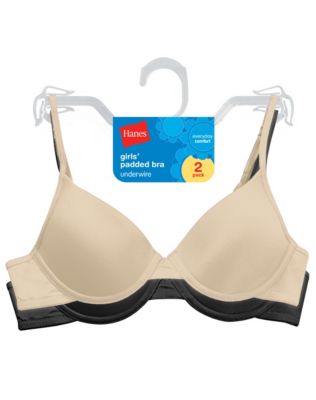 Hanes Girls Padded Underwire  2-Pack