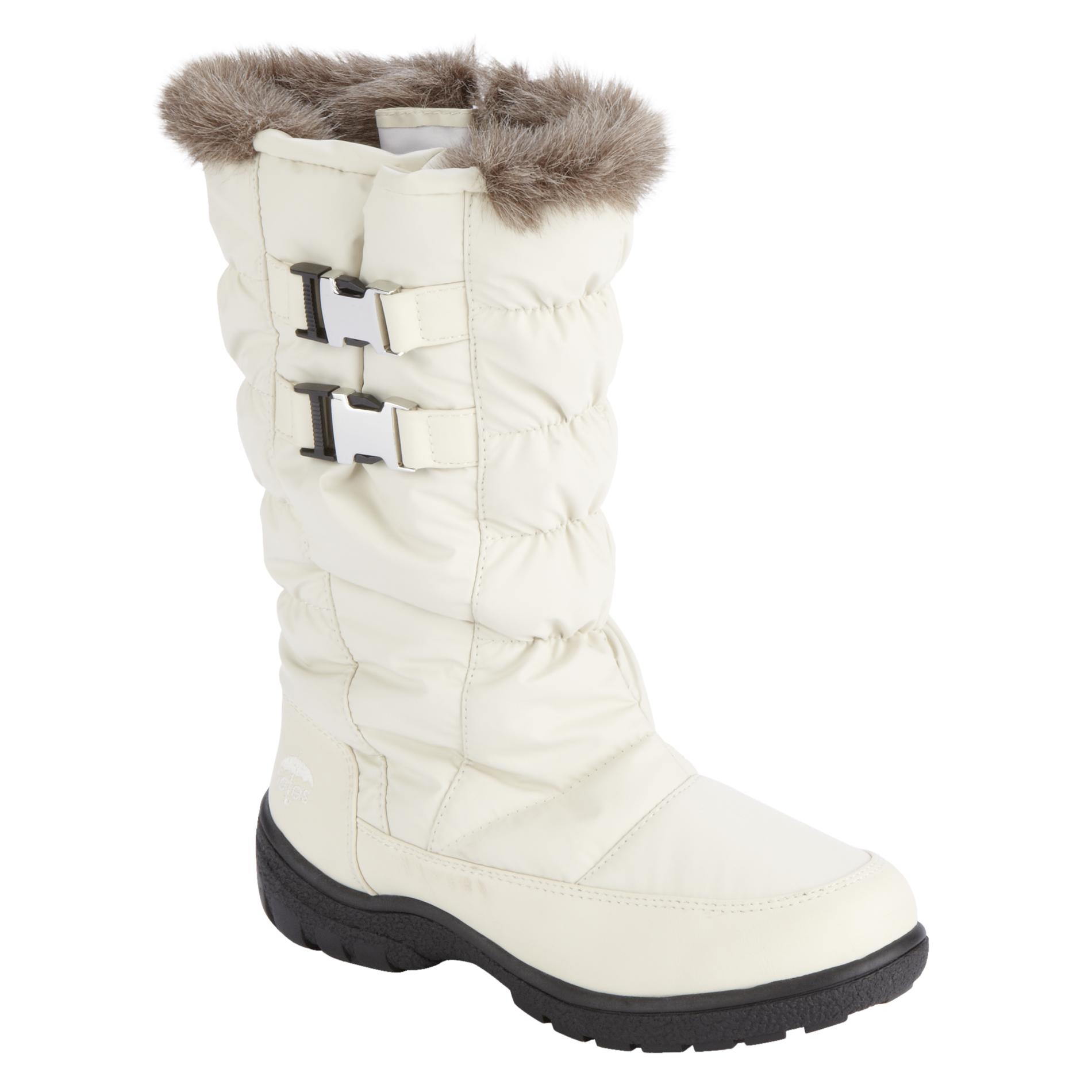 Totes Women's Mistletoe Midcalf Ivory Puffer Boot 8 44.98
