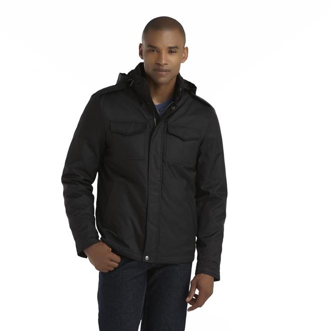 Dockers Men's Zip Front Winter Jacket Military Style