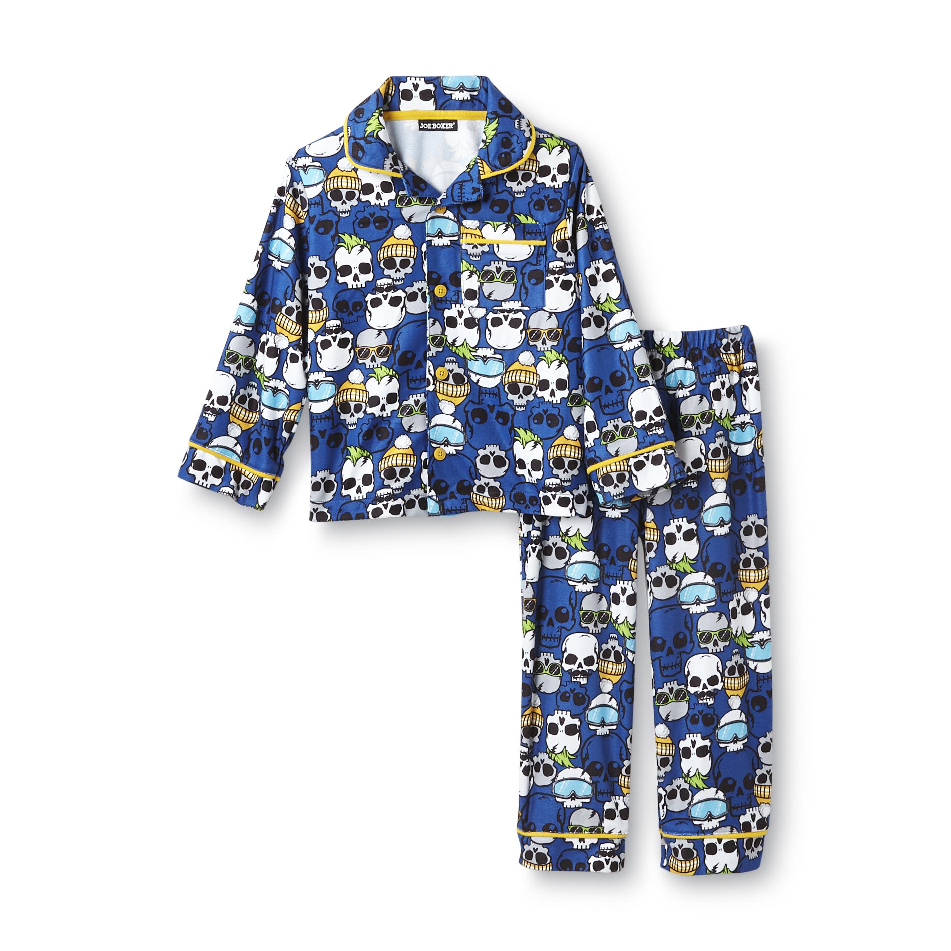 Joe Boxer Toddler Boy's Flannel Pajamas - Skulls