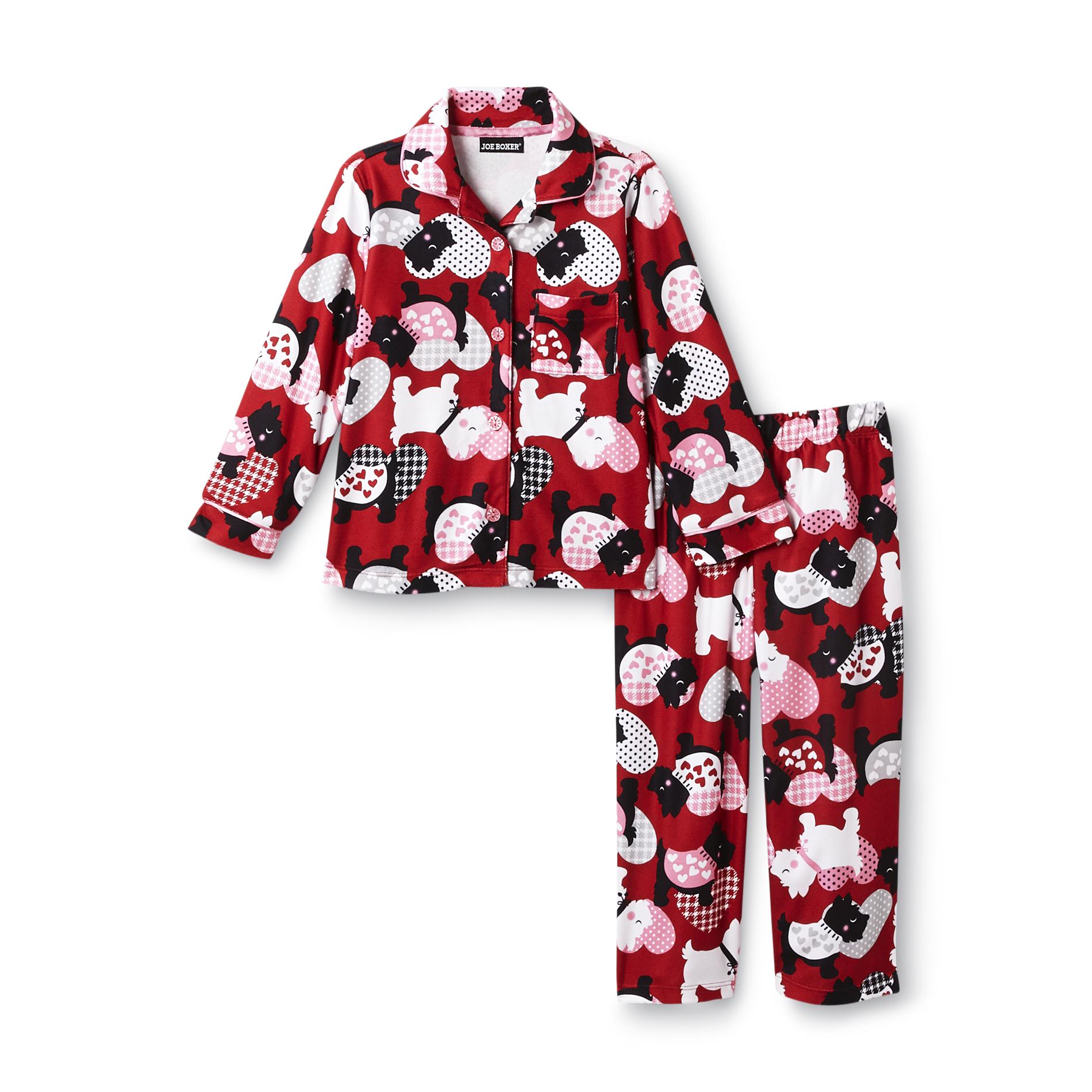 Joe Boxer Toddler Girl's Flannel Pajamas - Scottish Terriers