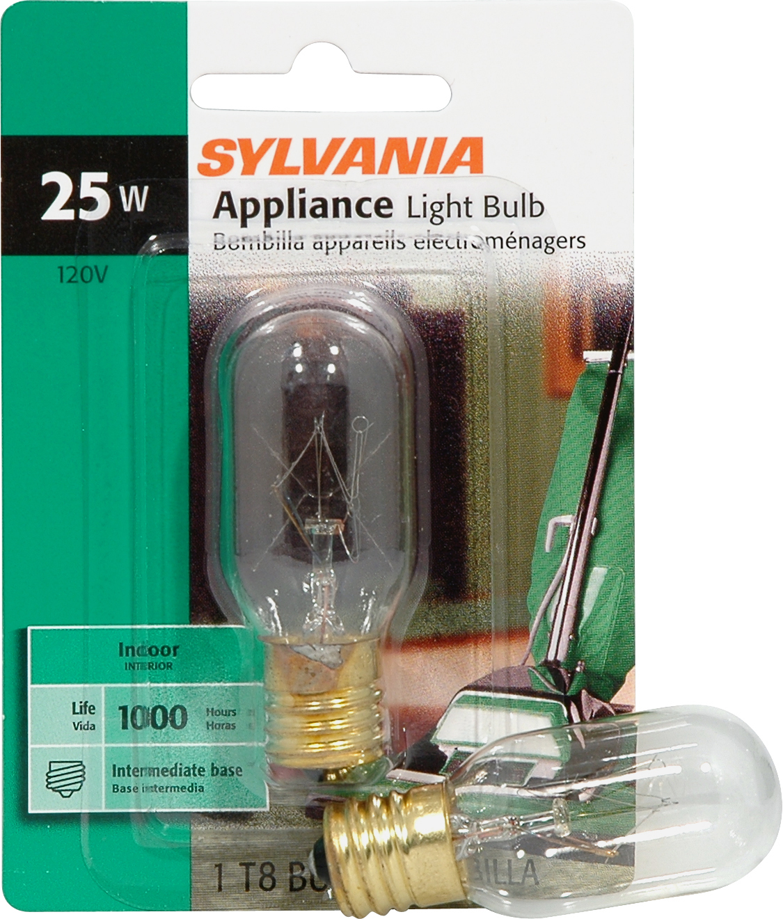 Sylvania Incandescent Clear Tubular T8- Intermediate Base 120V, 25W Light Bulb - Single Bulb