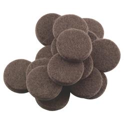 Soft Touch SoftTouch 1" Round Heavy-Duty Self-Stick Felt Furniture Pads - Protect Surfaces from Scratches & Damage, Brown (16 Pack)