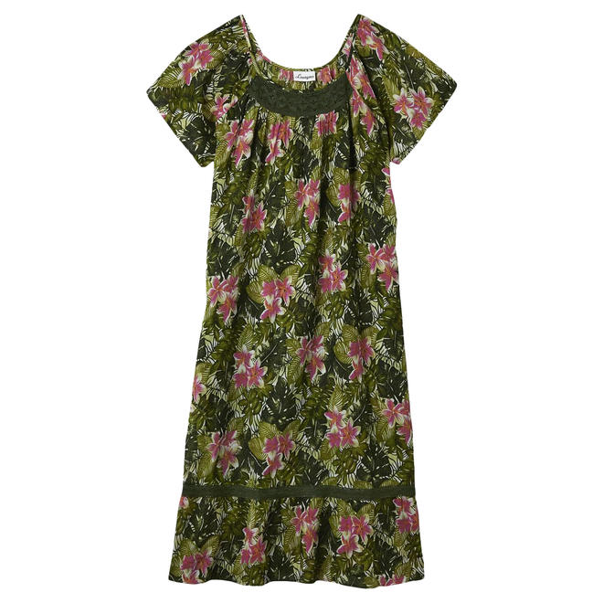 Loungees Women's Gauze Lounge Dress Floral Print
