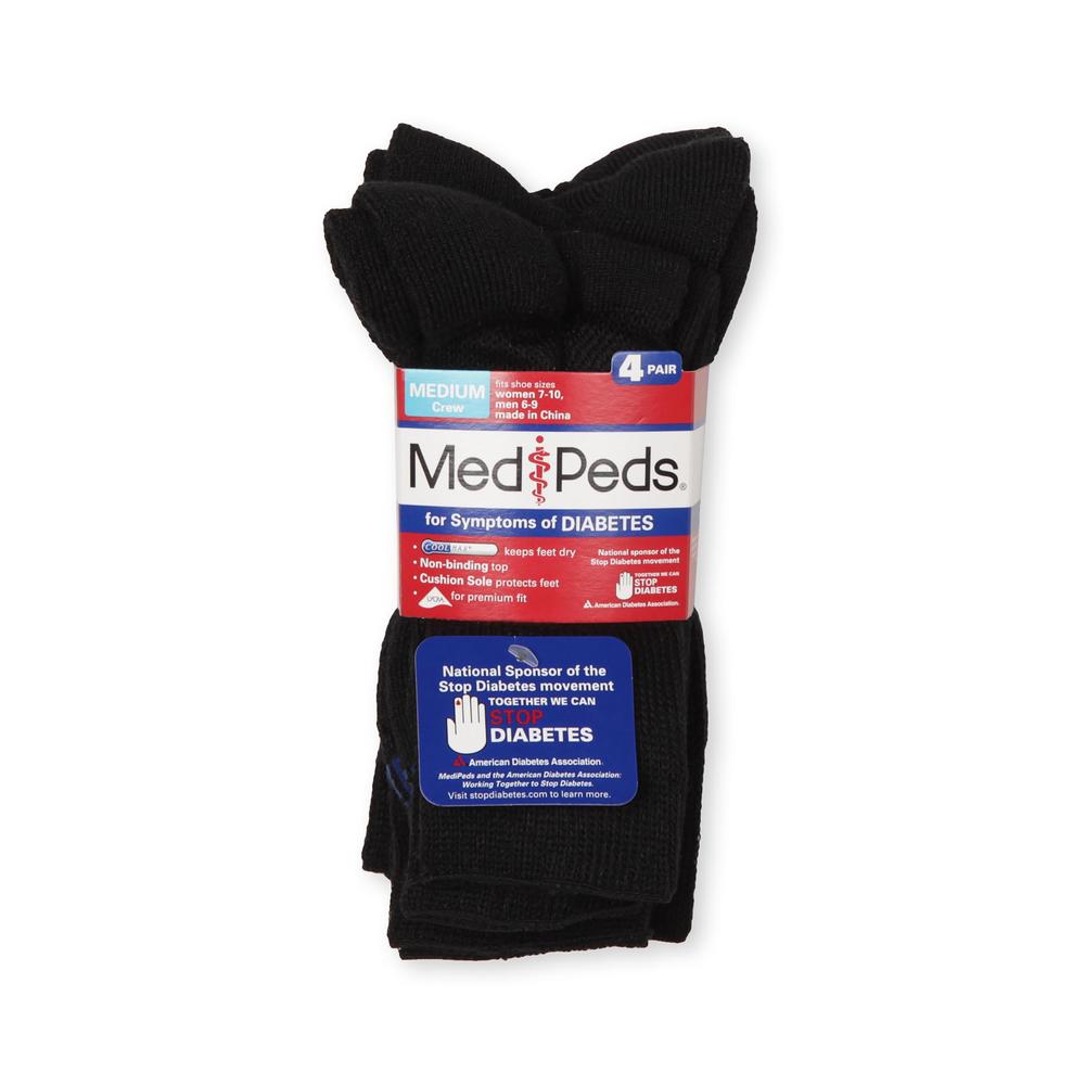 MediPeds Value Pack Crew Sock- 4 Pr