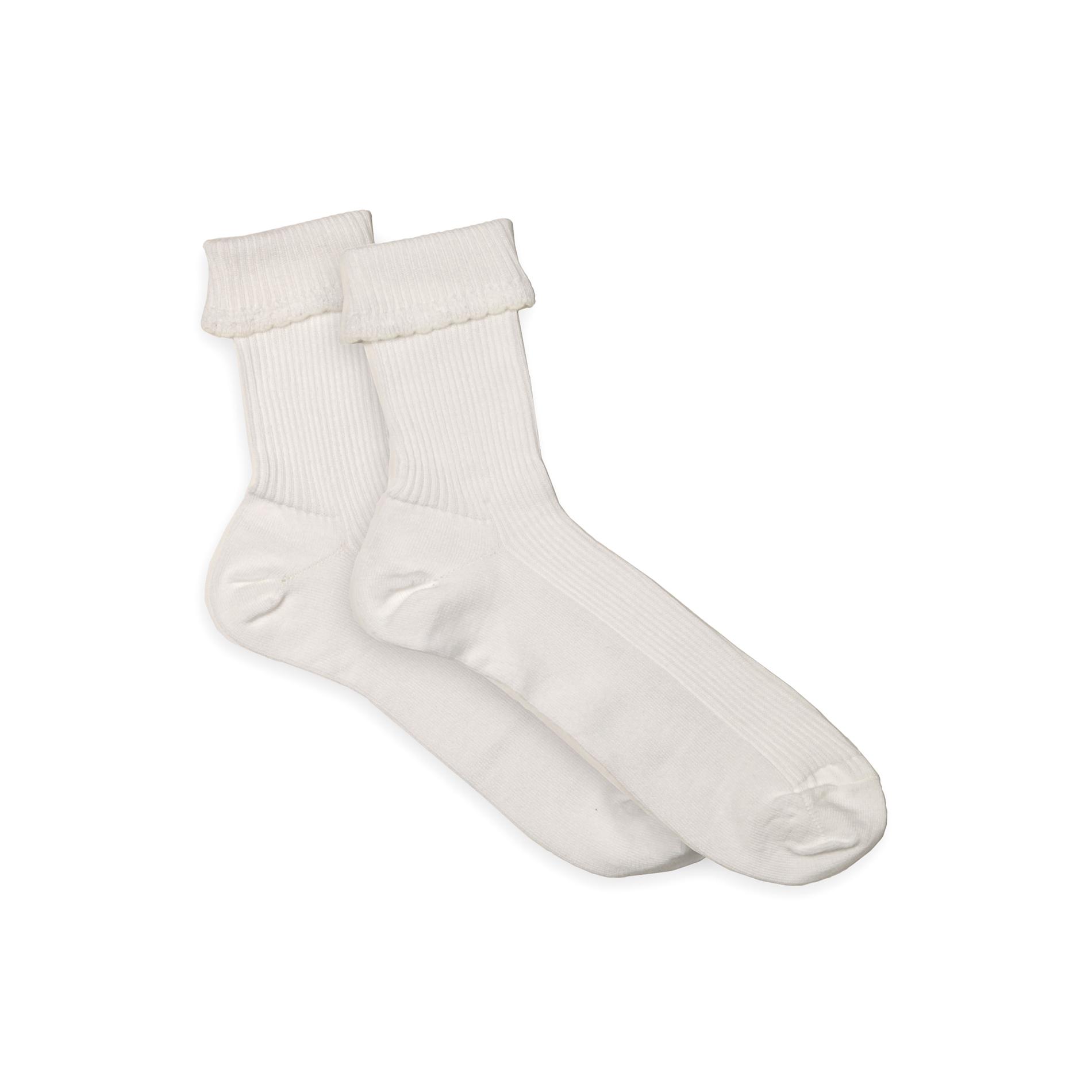 MediPeds Diabetic Turn Cuff Sock - 2 Pr