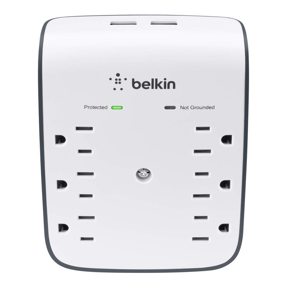 Belkin BSV602BG 6-Outlet Wall Mount Surge Protector