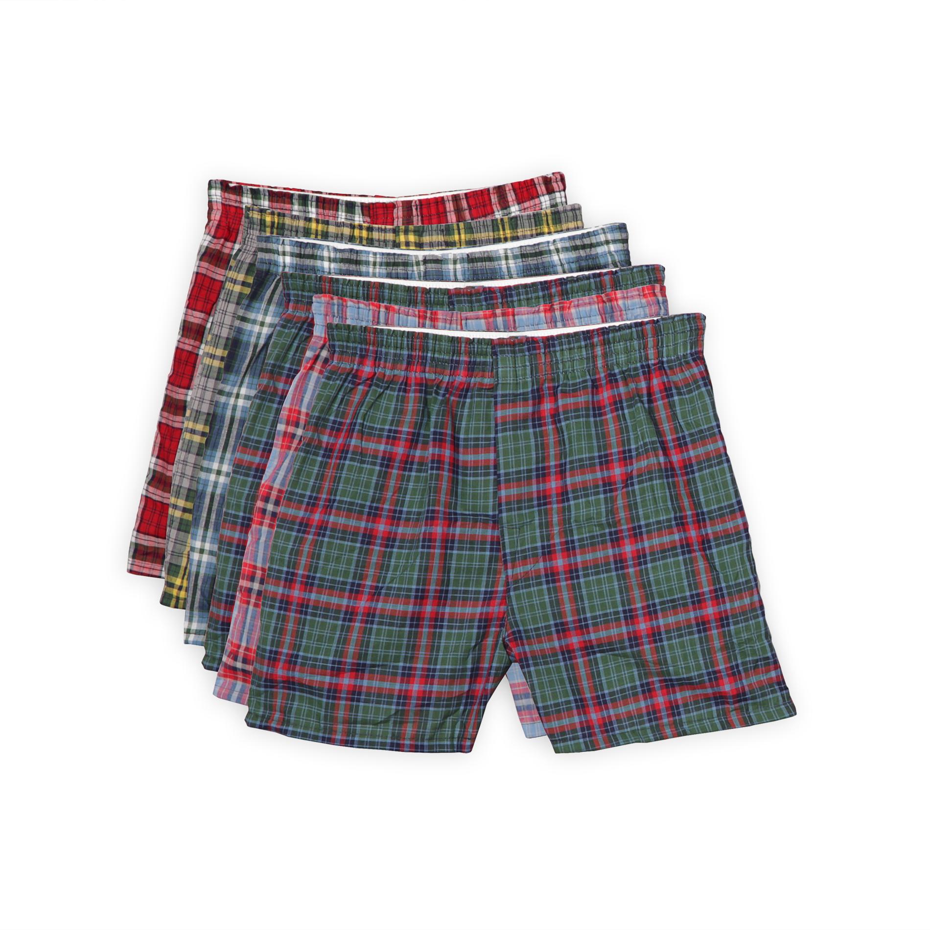 Fruit of the Loom Boy's Boxer Shorts - Plaid