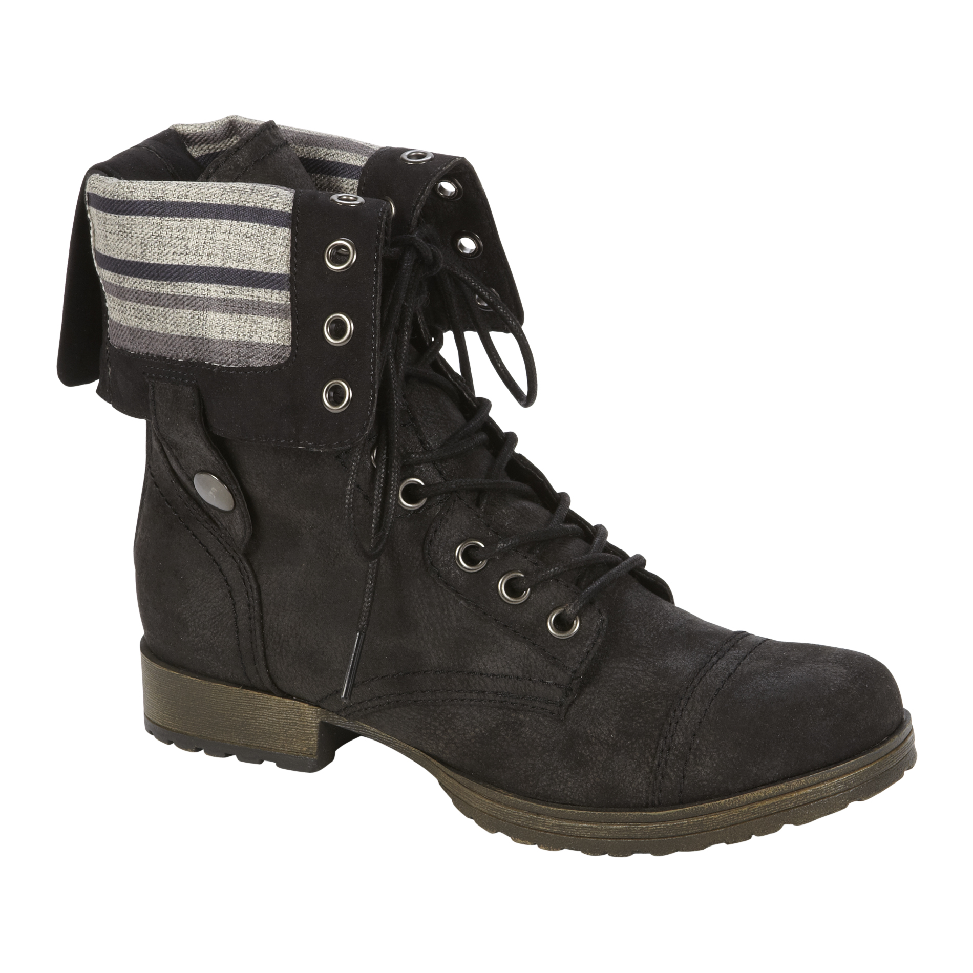 Bongo Women's Tracey Mid-calf Black Lace Up Boot