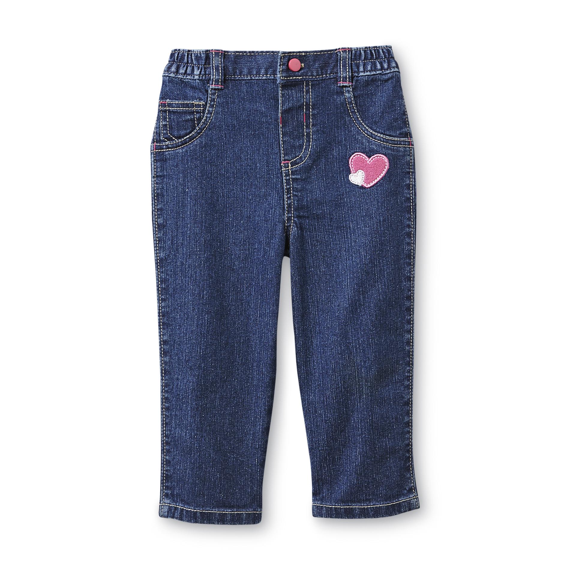 Small Wonders Infant Girl's Embroidered Jeans - Hearts