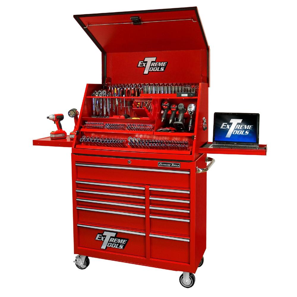 Extreme Tools 41" Deluxe Portable Workstation&#174; Roller Cabinet 24" Deep in Textured Red