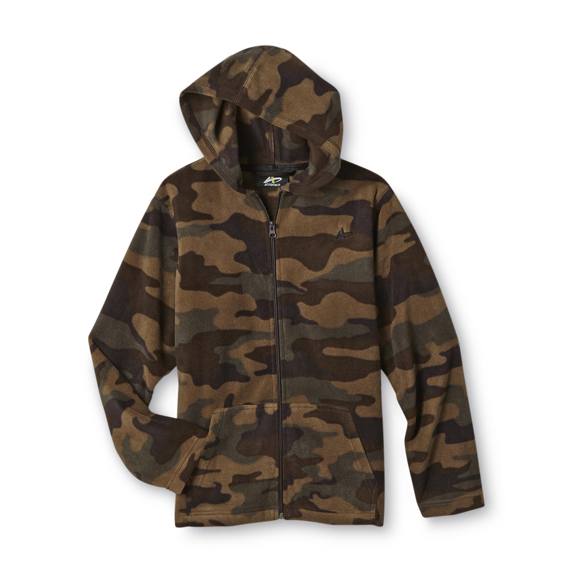 Athletech Boy's Fleece Hoodie Jacket - Camouflage