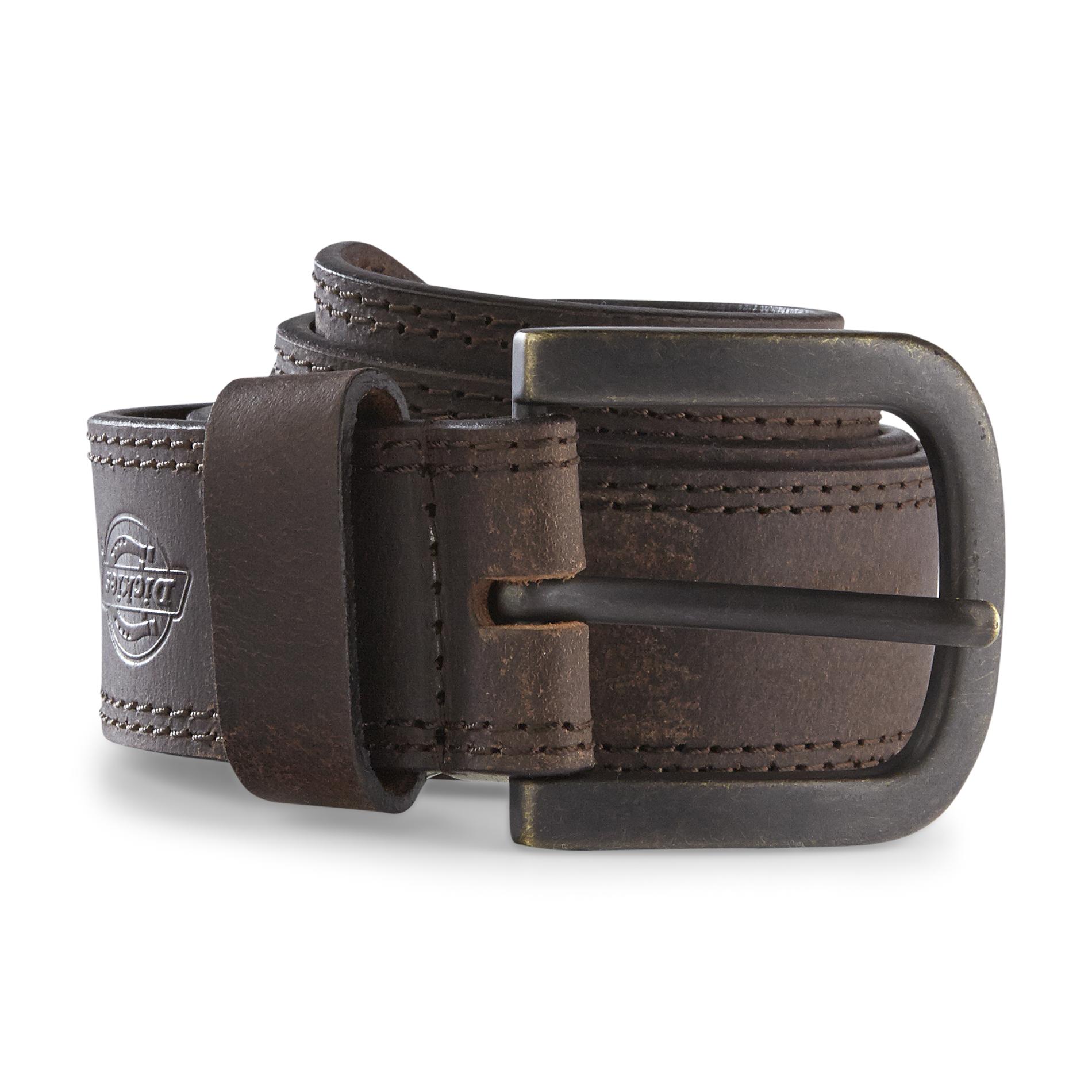 Dickies Men's Stitched Leather Belt