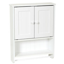 Zenith Products Zenna Home Cottage Collection 25.63 in. H X 19.4 in. W X 5.75 in. D White Wood Wall Cabinet