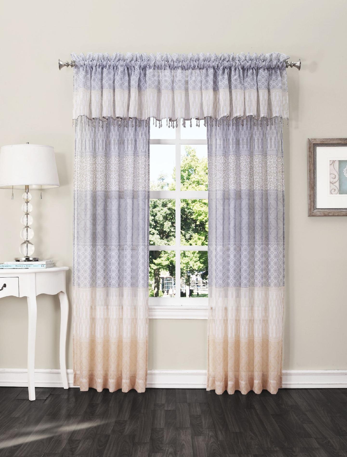 Essential Home Grayson Sheer Voile Panel - Geo Print