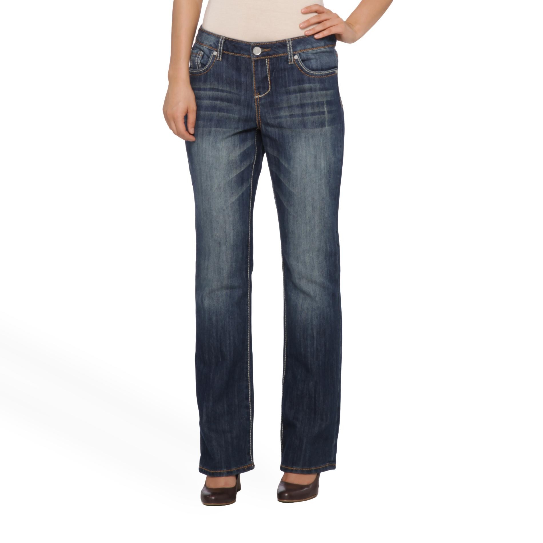 Almost Famous Women's Distressed Bootcut Jeans