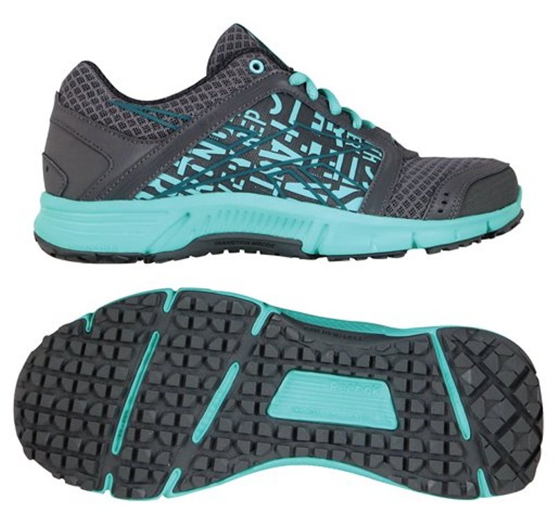 Reebok Women's Sport Fury Charcoal/Blue Athletic Shoes