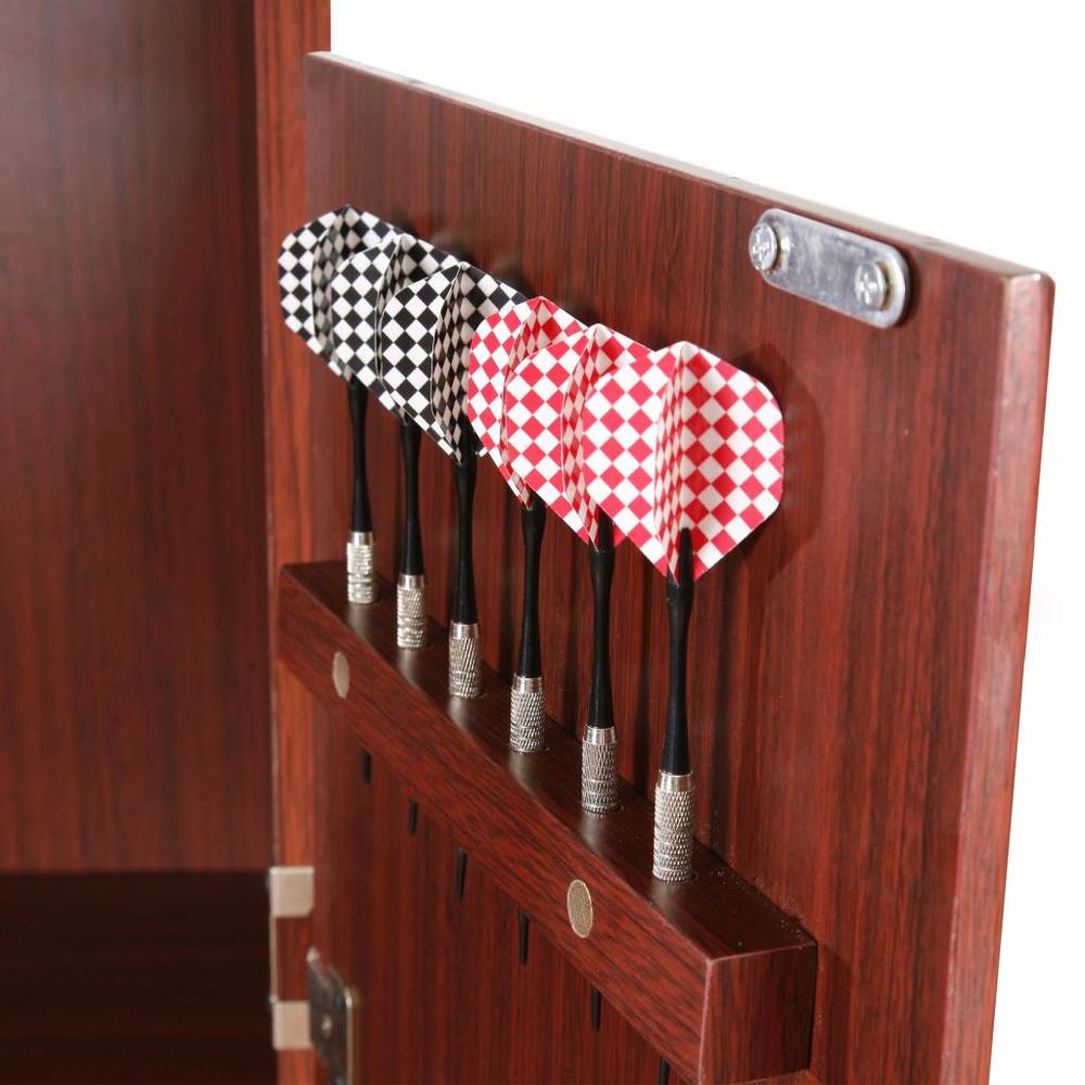 Hathaway™ Outlaw Free Standing Dartboard & Set Cherry Finish