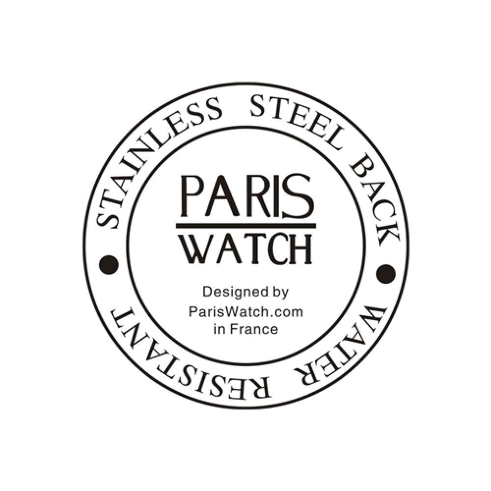 ParisWatch.com Silicone Black Quartz Calendar Date for Men Designed in France