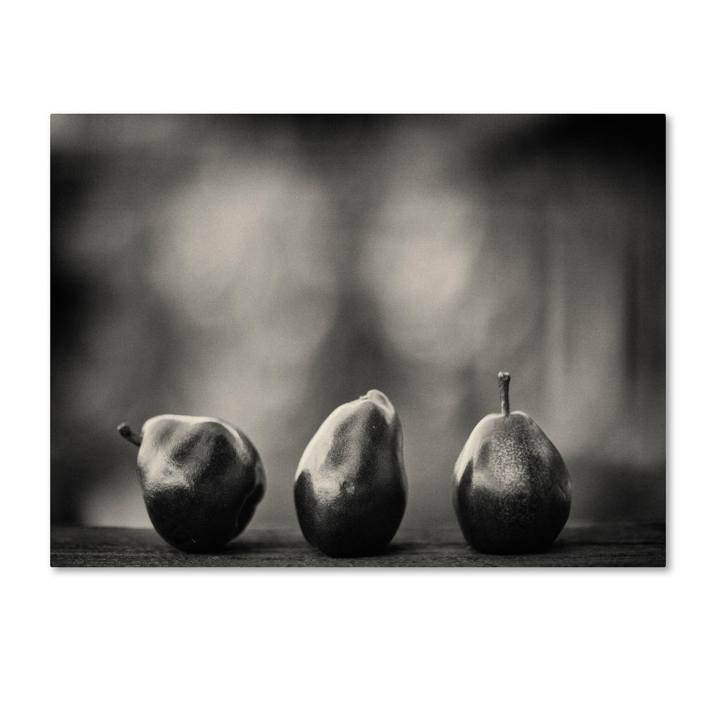 Trademark Global Geoffrey Ansel Agrons 'Three Red Pears' 14" x 19" Canvas Art