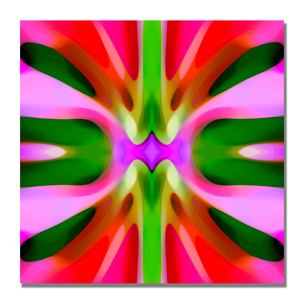 Trademark Global Amy Vangsgard 'Tree Light Symmetry Pink and Green' Canvas Art