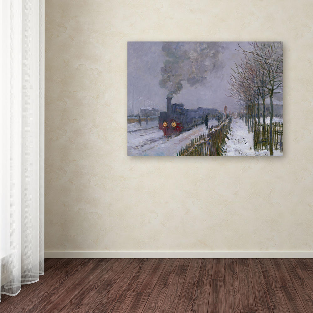 Trademark Global Claude Monet 'Train In the Snow' Canvas Art