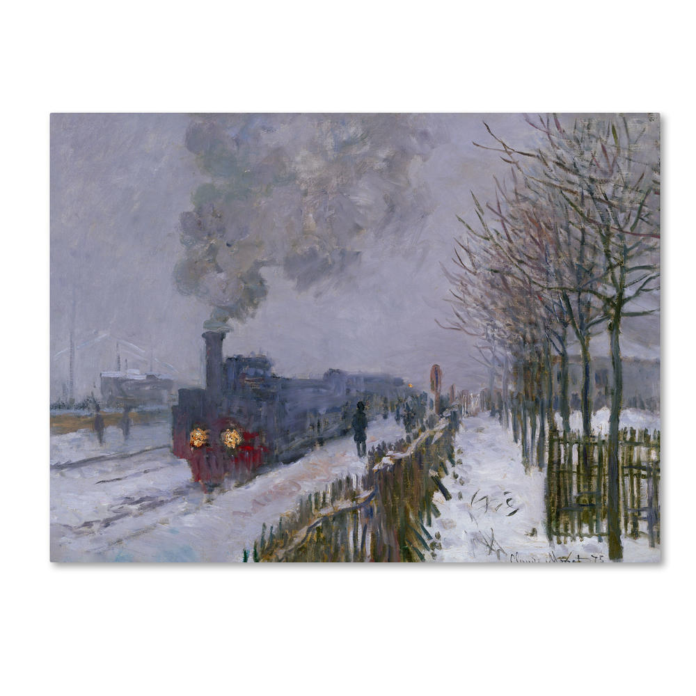 Trademark Global Claude Monet 'Train In the Snow' Canvas Art