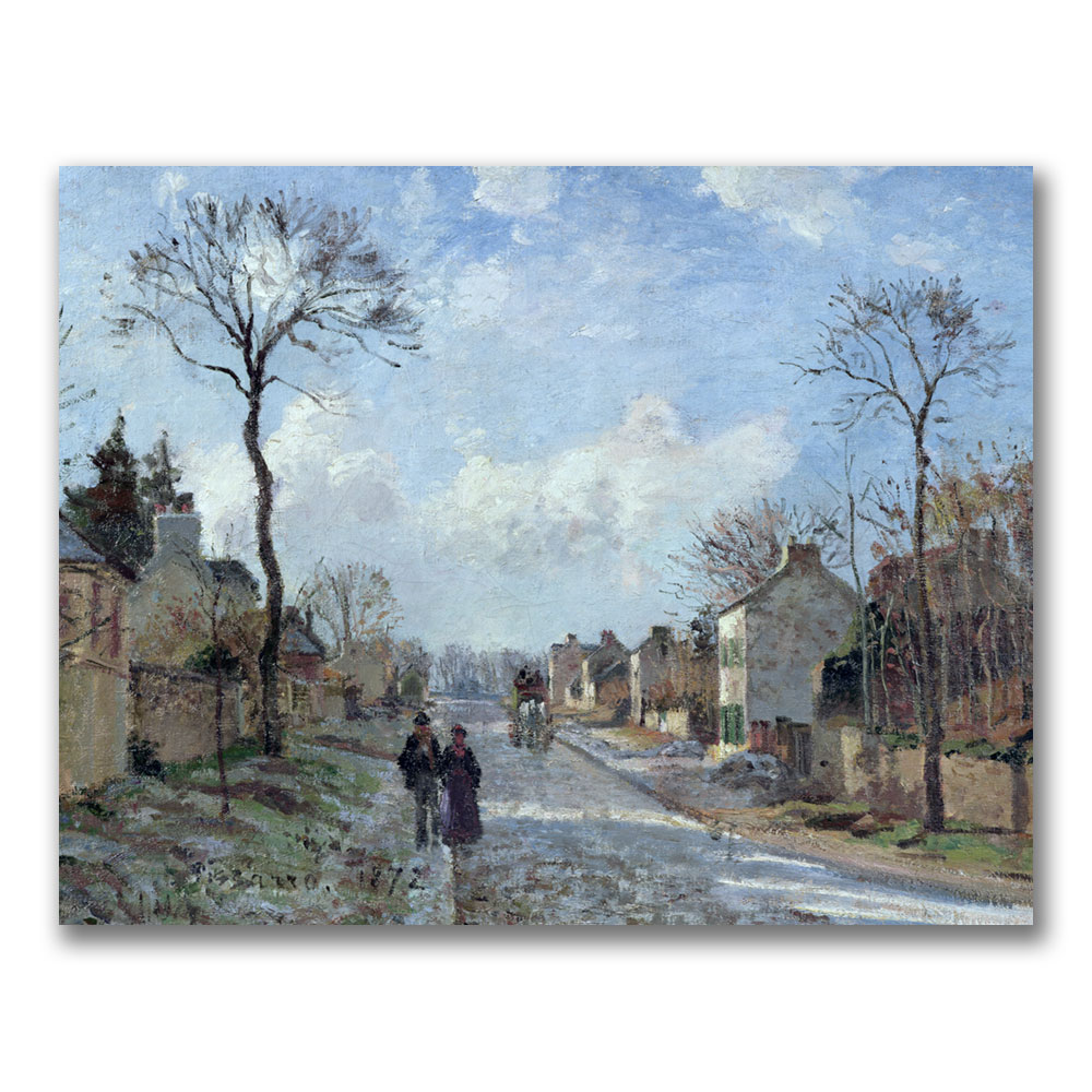 Trademark Global Camille Pissaro 'The Road to Louveciennes' 30" x 47" Canvas Art