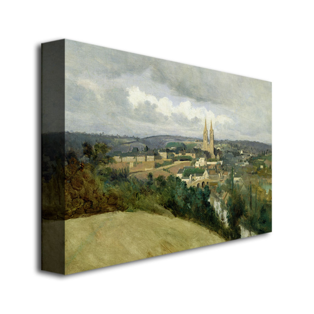 Trademark Global Jean Baptiste Corot 'General Veiw of the Town' 22" x 32" Canvas Art