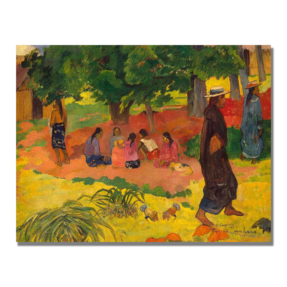 Trademark Global Paul Gauguin 'Taperaa Mahana' 18" x 24" Canvas Art