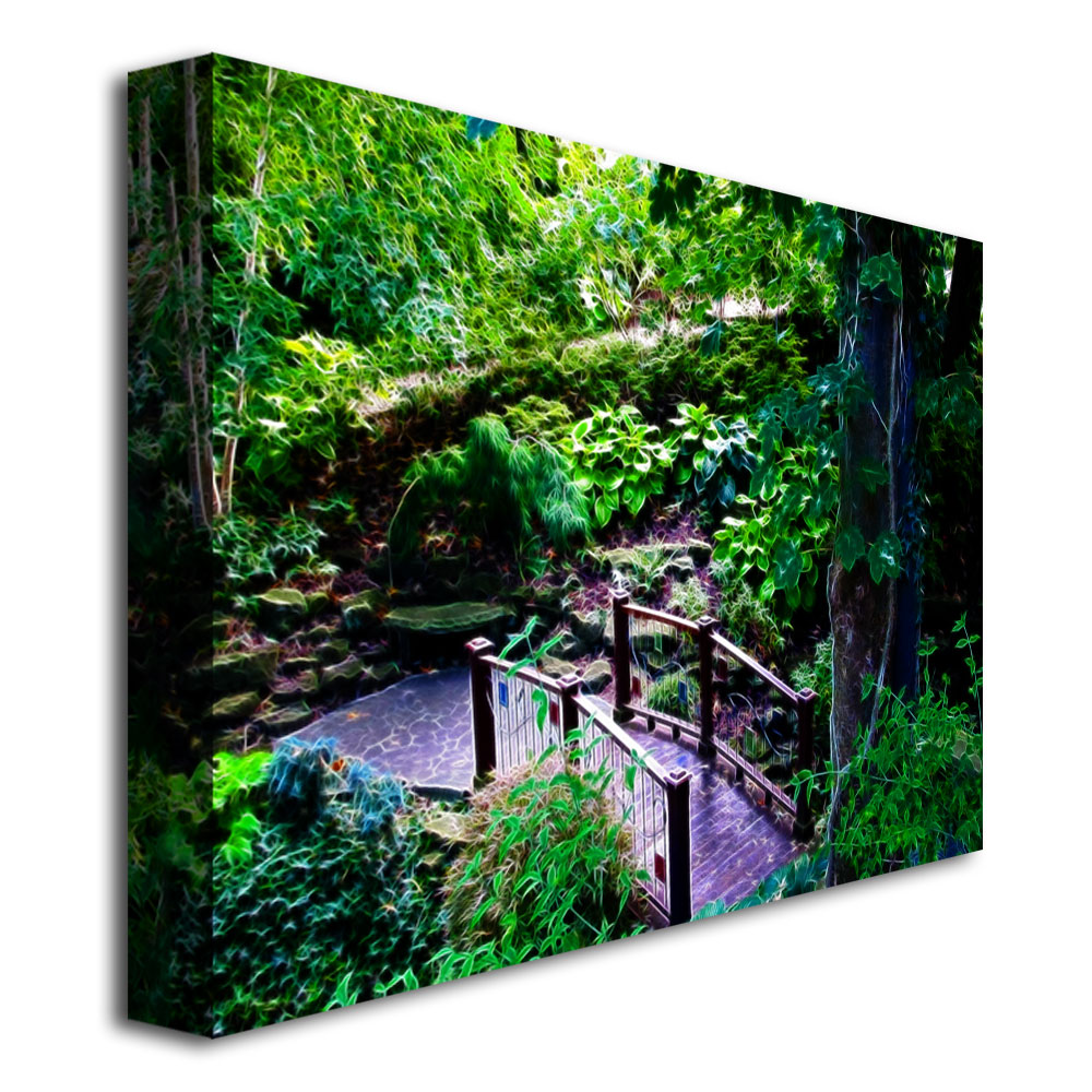 Trademark Global Kathie McCurdy 'Bridge in the Garden of Light' Canvas Art