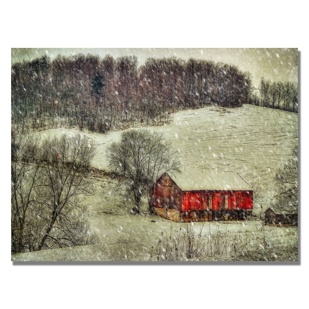 Trademark Global Lois Bryan 'Snowy Cabin' Canvas Art