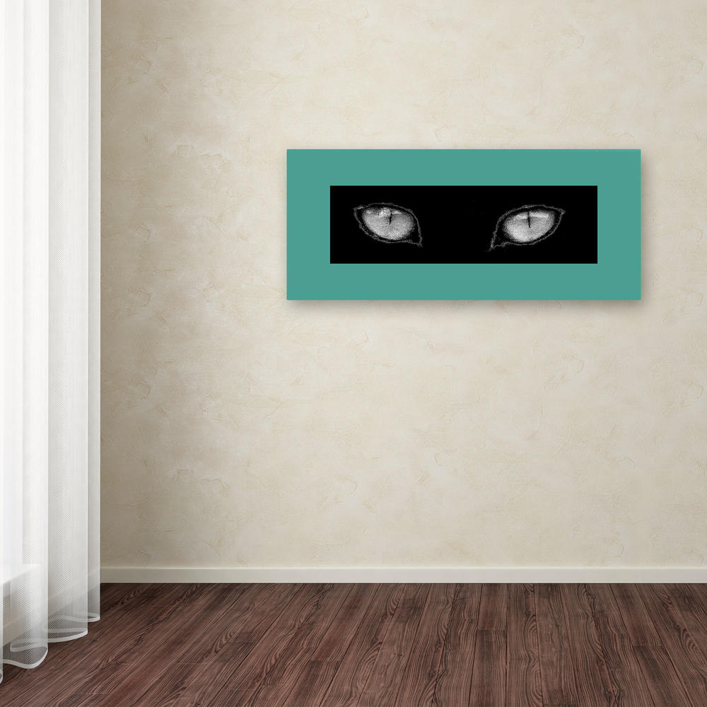Trademark Global Patty Tuggle 'Cat Eyes' 12" x 24" Canvas Art