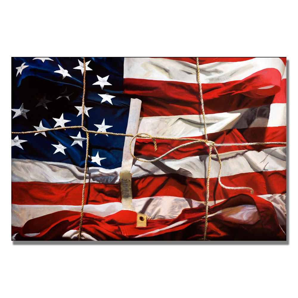 Trademark Global Roderick Stevens 'American Wrap' Canvas Art