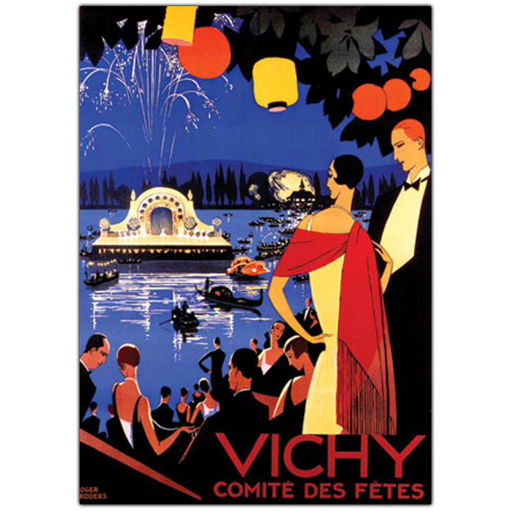Trademark Global Roger Broders 'Vichy Comite des Fetes' 24" x 32" Canvas Art