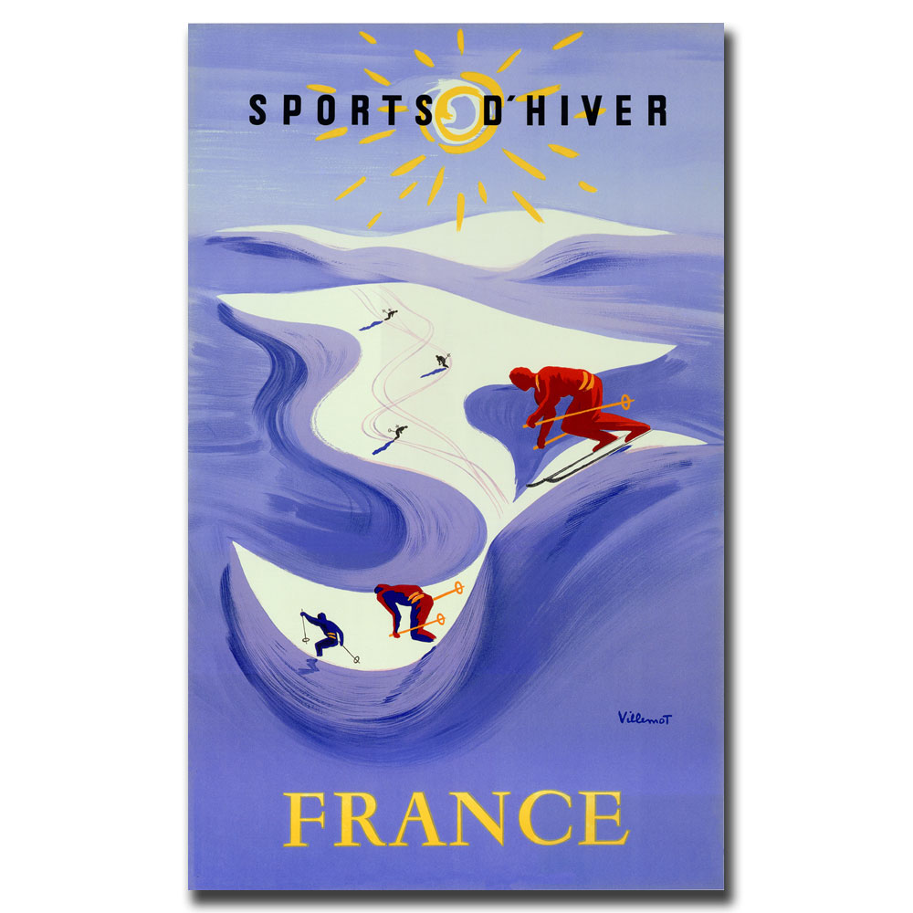 Trademark Global Bernard Villemont 'Sports D'Hive' 35" x 47" Canvas Art