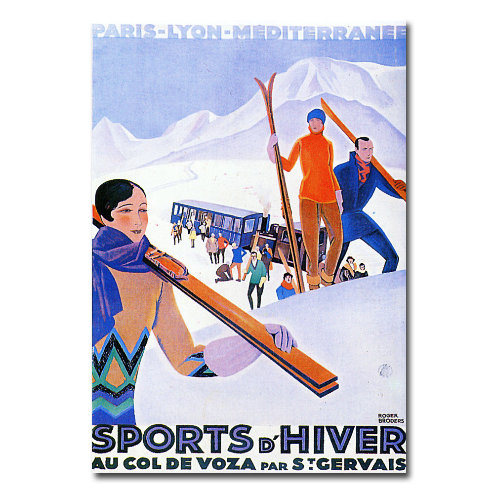 Trademark Global 'Sports d'Hiver Mont Blanc' 36" x 48" Canvas Art