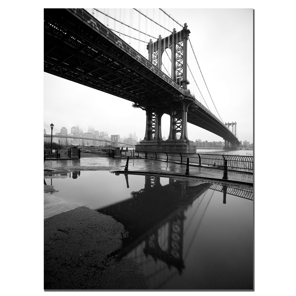 Trademark Global Yale Gurney 'Reflects Manhattan Bridge' Canvas Art