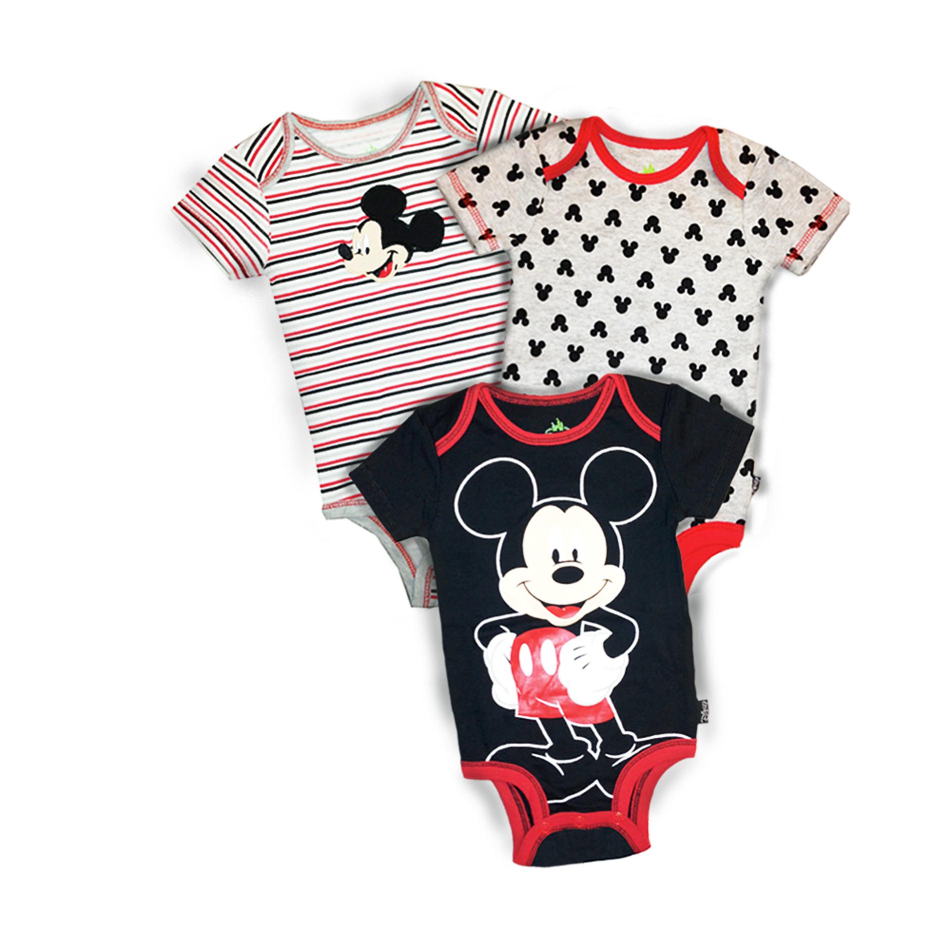 Disney Mickey Mouse Infant Boy's 3-Pack Bodysuits