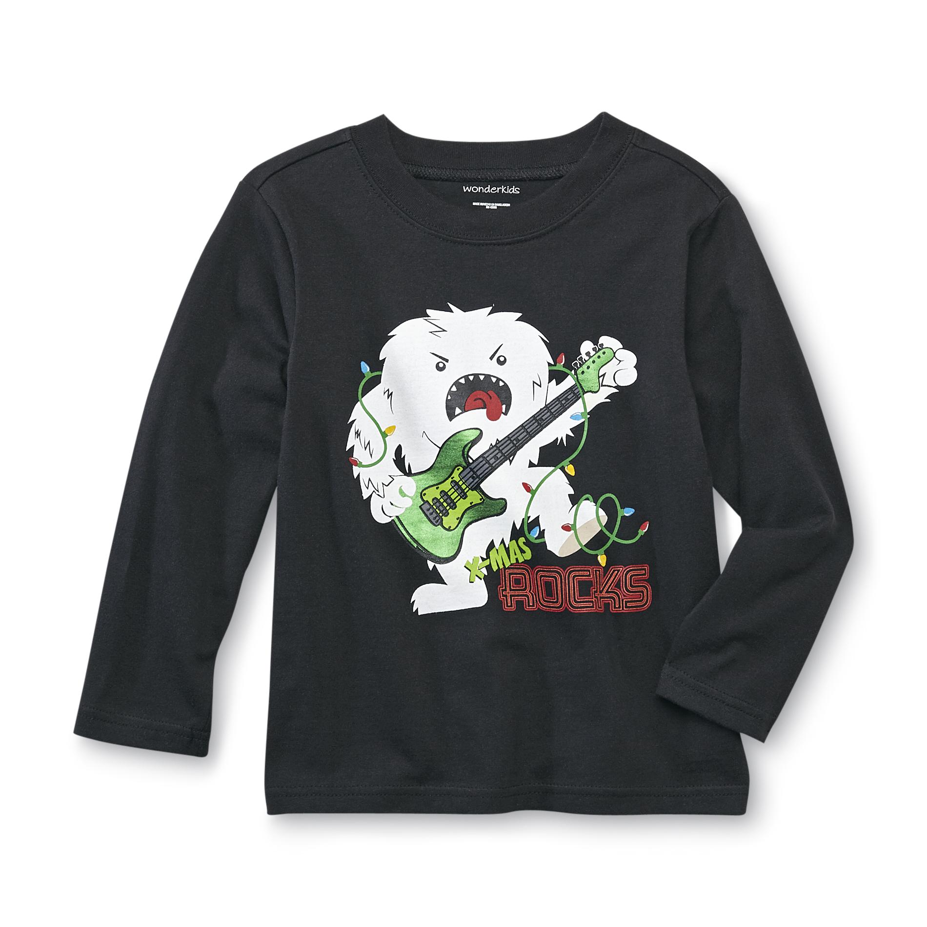 WonderKids Infant & Toddler Boy's Christmas Long Sleeve T-Shirt - Abominable Snowman Rocks