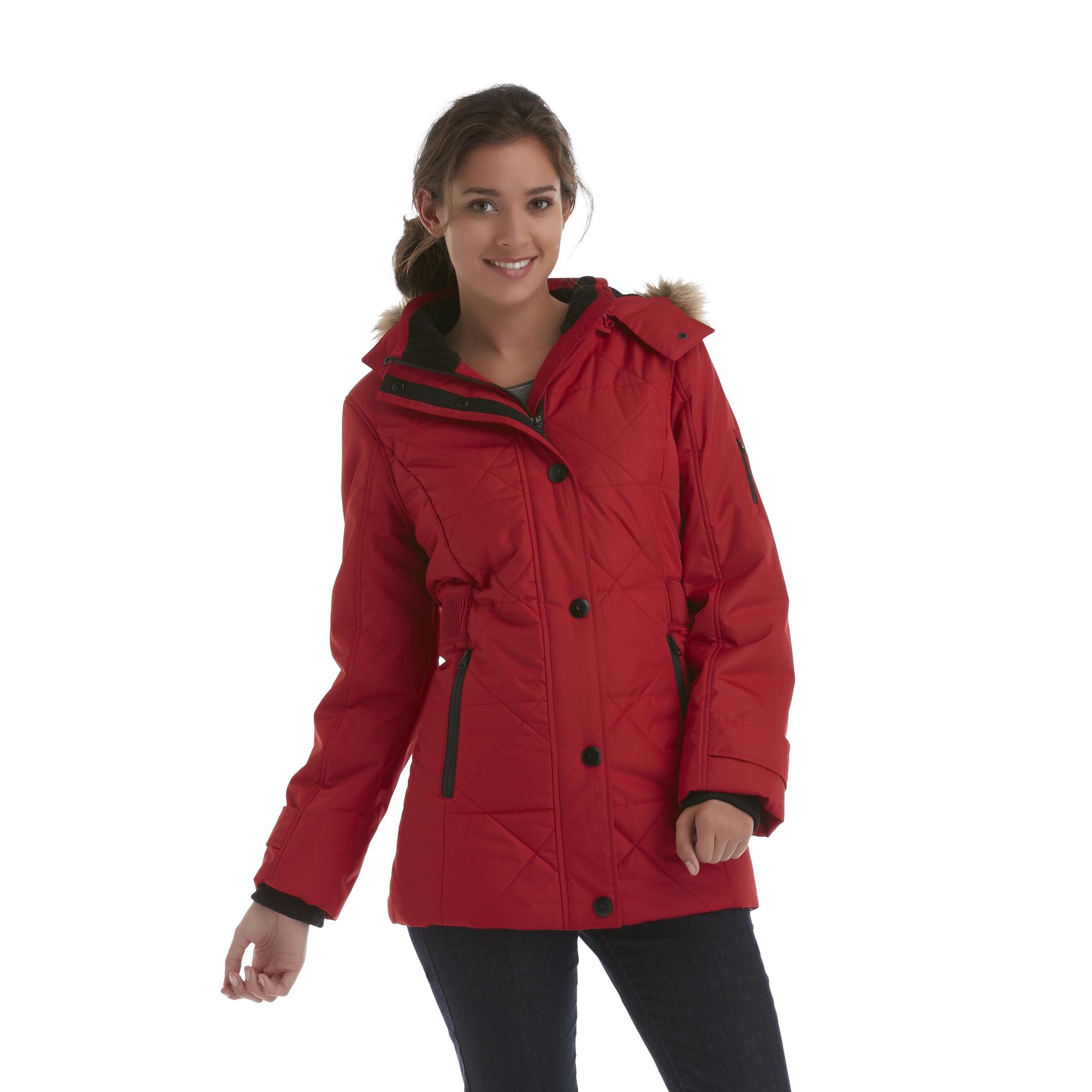 Athletech Women's Hooded Quilted Puffer Jacket