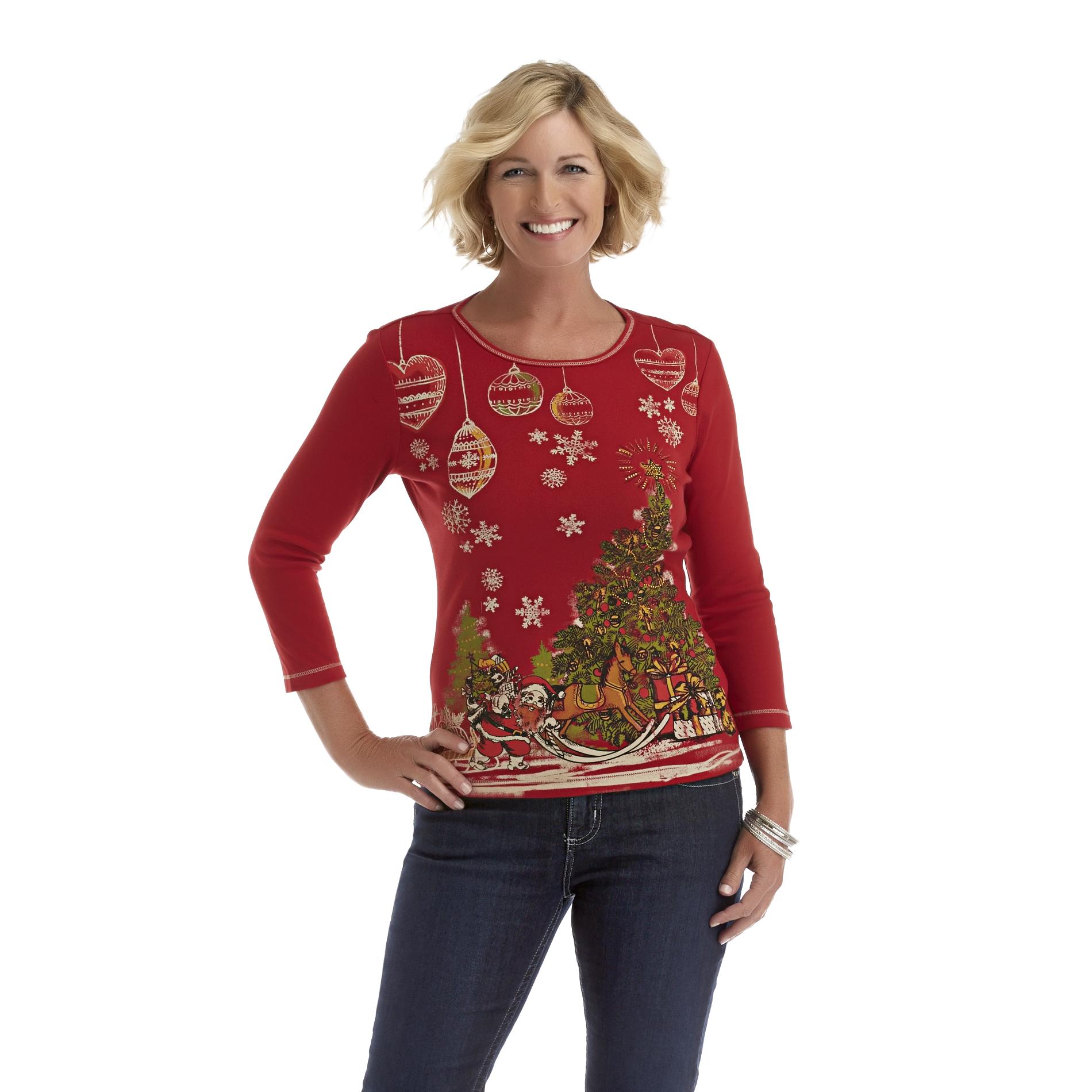 Laura Scott Women's Christmas T-Shirt - Tree