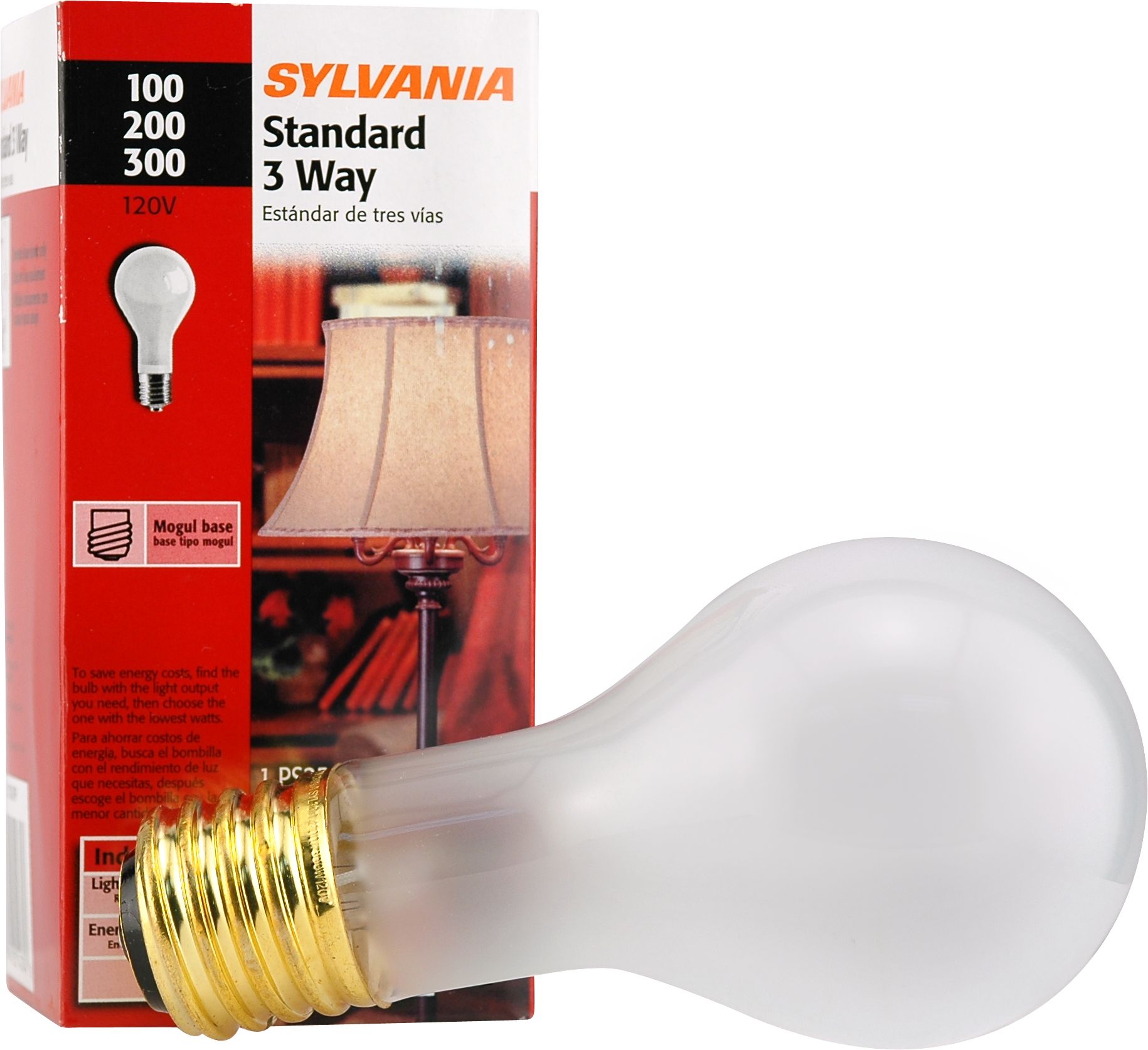 Sylvania Incandescent Frosted 3Way Lamp PS25Medium Base 120V Light