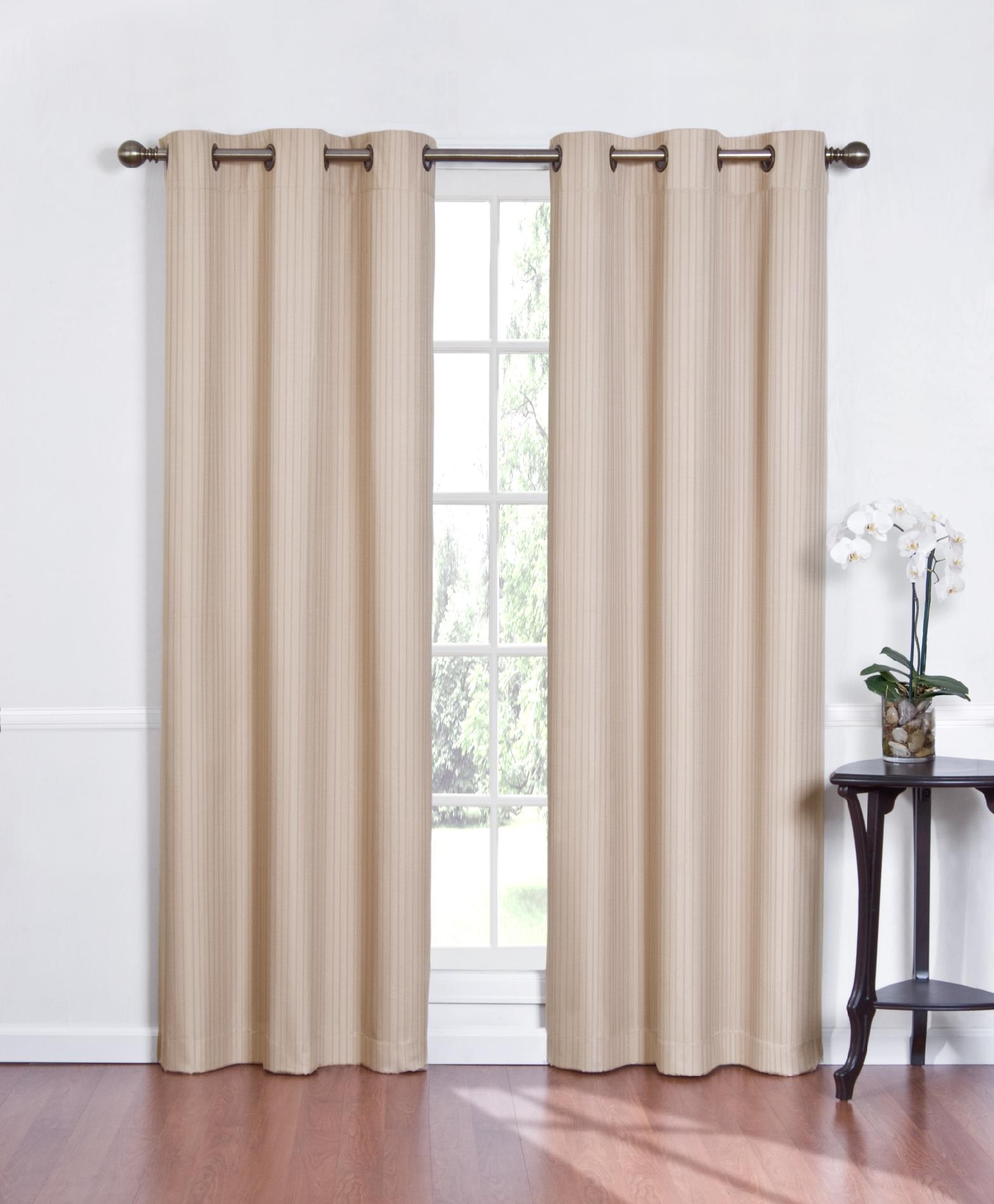Eclipse Curtains Kent Grommet Blackout Panel Cafe