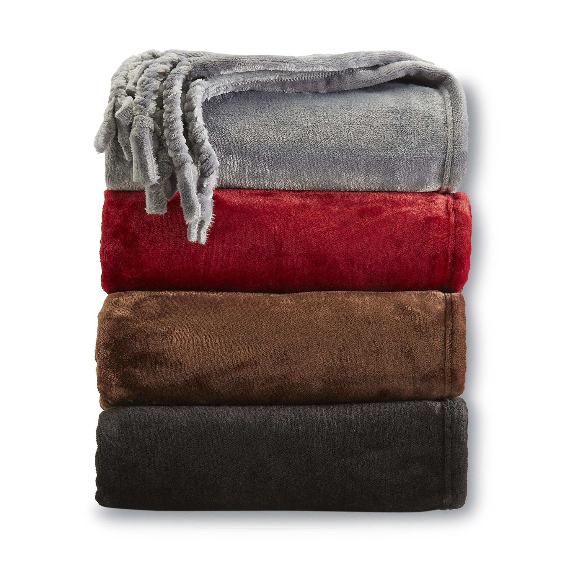 Cannon Flannel Plush Throw with Tassels