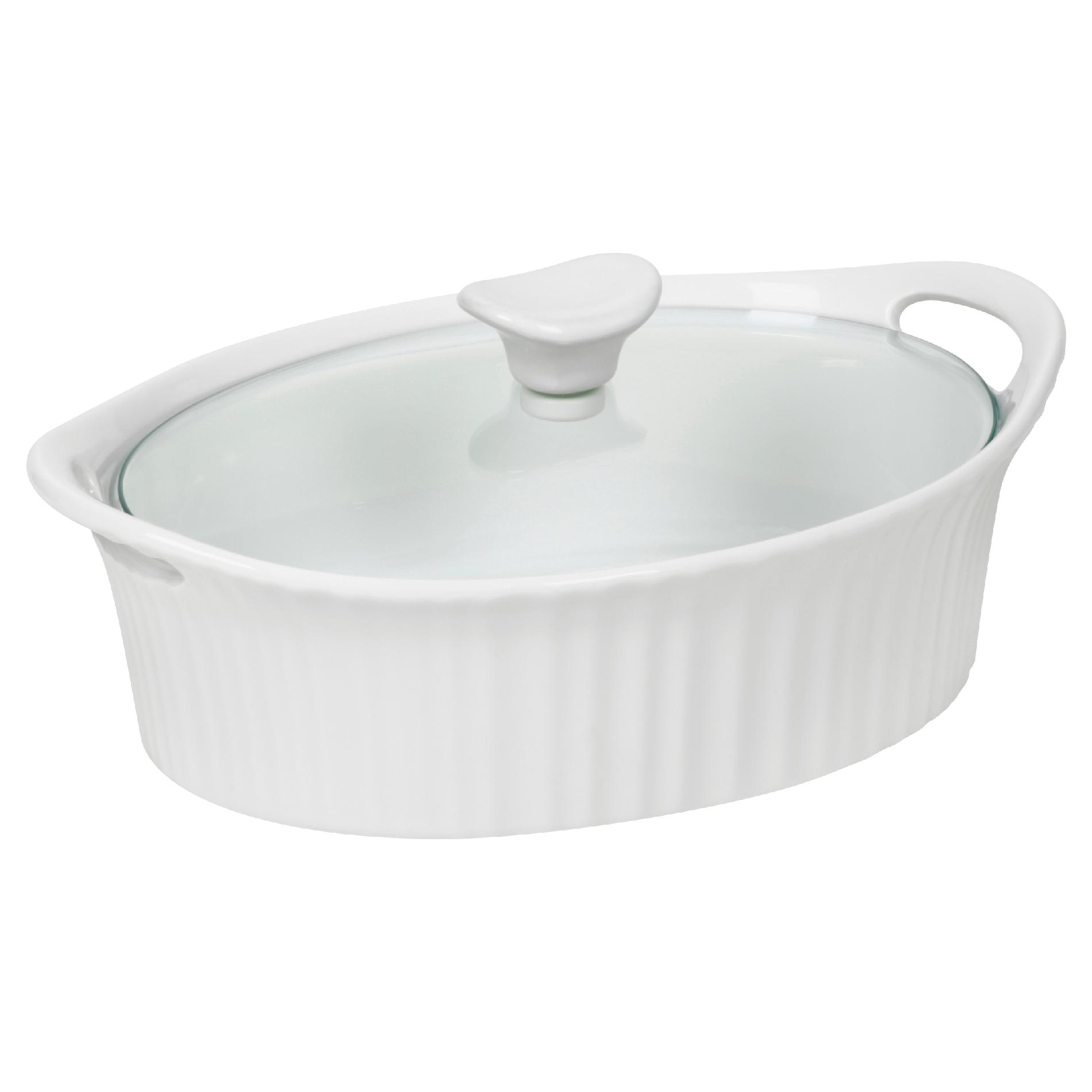 Corningware 1.5-Quart Oval Casserole Dish - French White