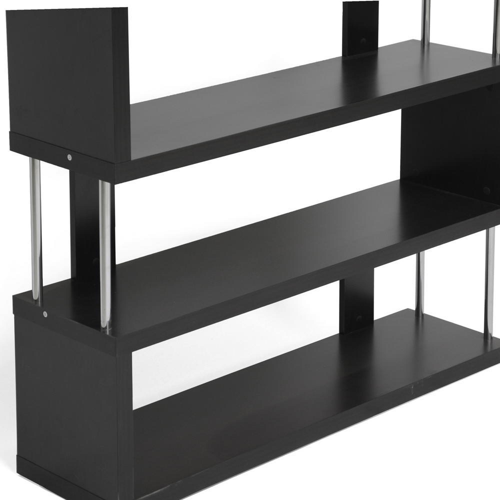 Baxton Studio Barnes Dark Brown ThreeShelf Modern Bookcase