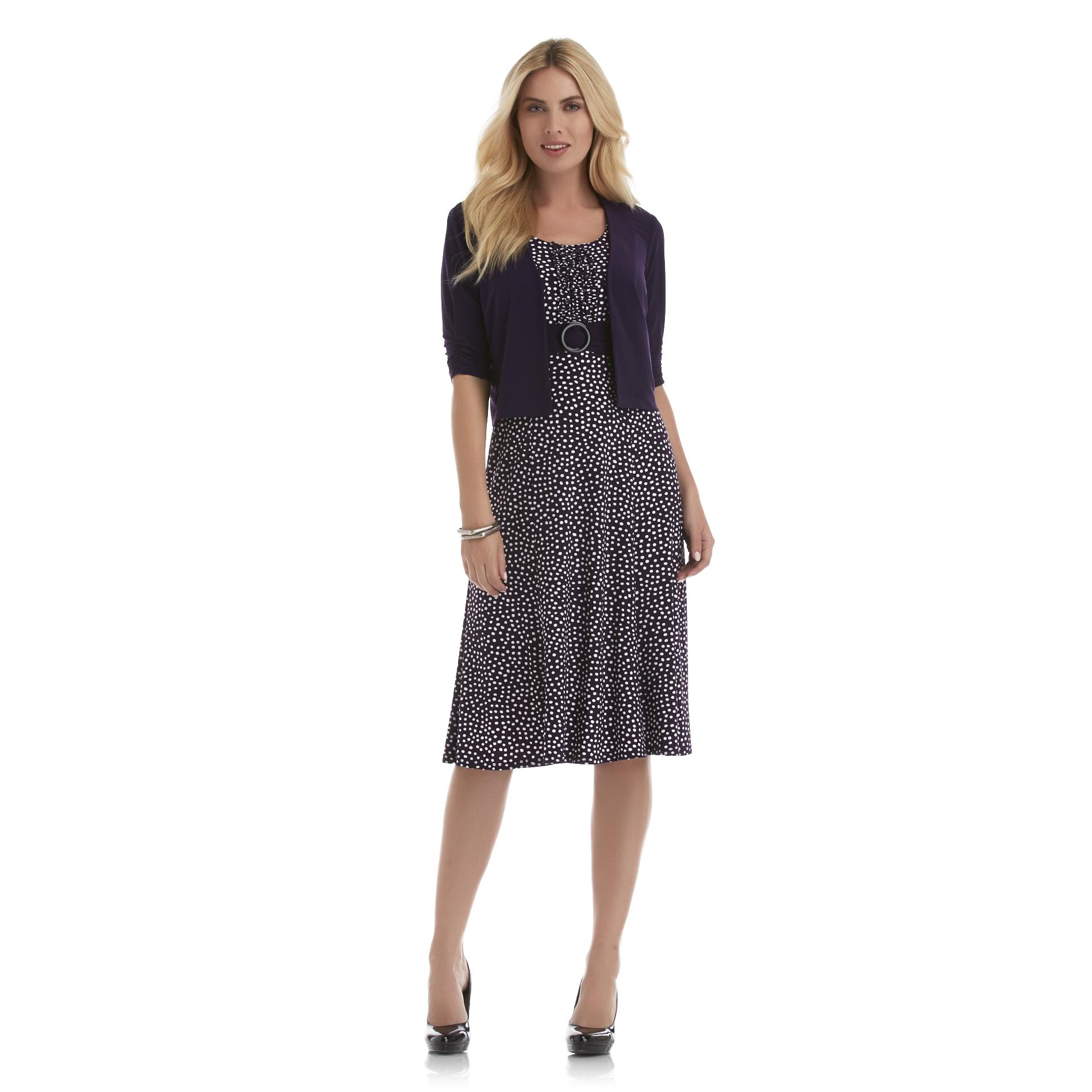 Perceptions Women's Dress & Jacket Polka Dot