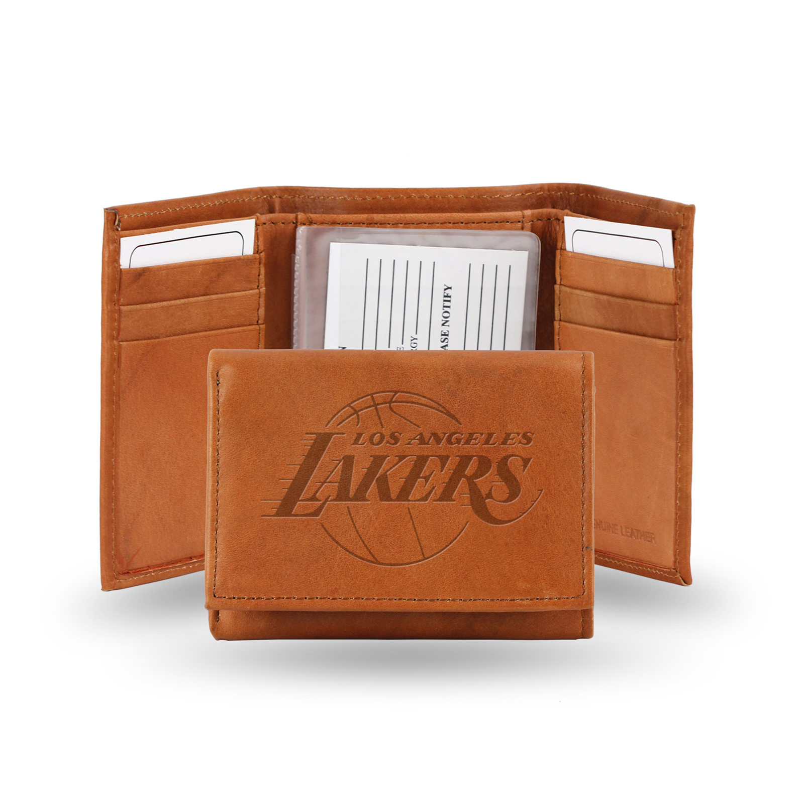 Rico NBA Los Angeles Lakers Embossed Leather Tri-fold Wallet