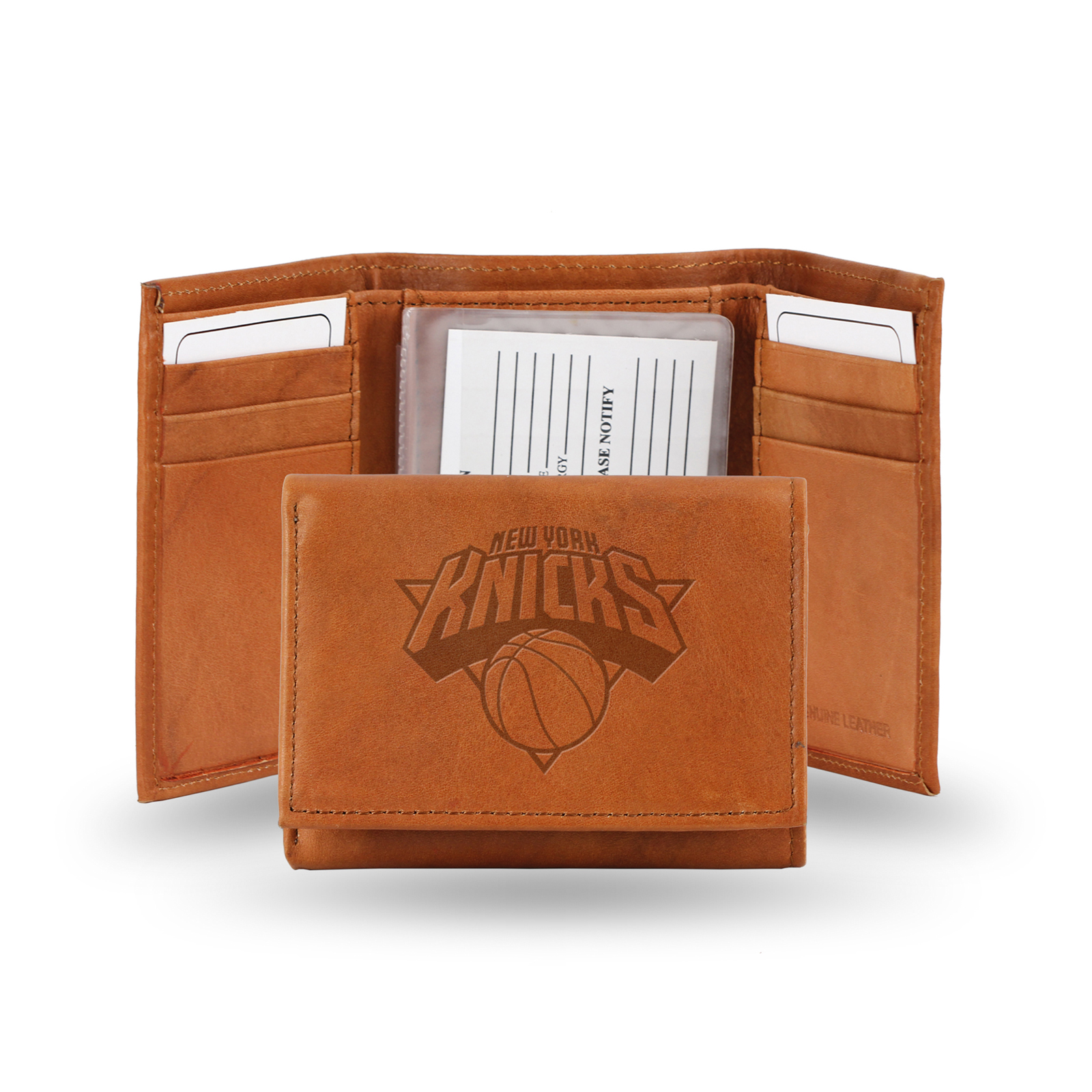 Rico NBA New York Knicks Embossed Leather Tri-fold Wallet